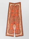 Zimmermann Womens Tangerine Paisley Mahon Relaxed Silk Trousers In Orange