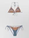 Zimmermann Mahon Paisley Triangle Bikini Tie Side In Multi