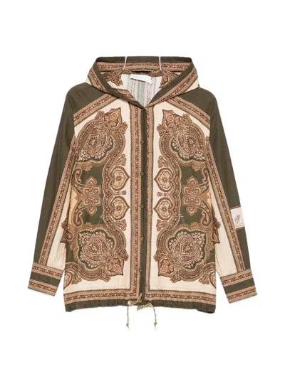 Zimmermann Mahon Paisley-print Blouse In Brown