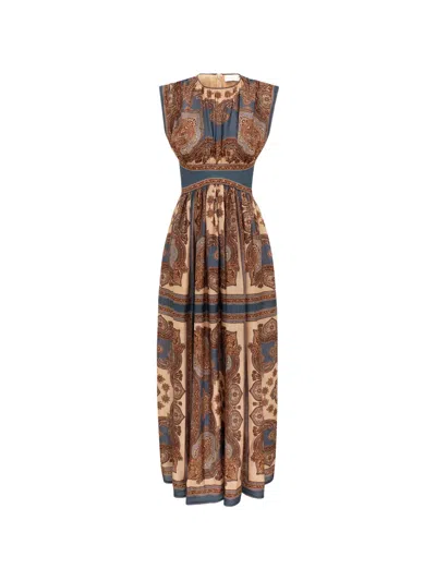 Zimmermann Mahon Paisley-print Maxi Dress In Multi