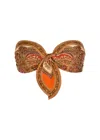 Zimmermann Mahon Patterned Strapless Bikini Top In Orange