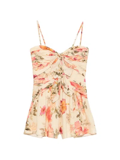 Zimmermann Mahon Playsuit In Multicolor