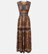 Zimmermann Womens Dark Blue Paisley Mahon Printed Silk Maxi Dress In Black
