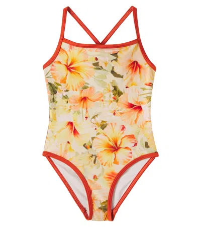 Zimmermann Mahon Printed Swimsuit In Yellow
