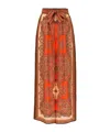 Zimmermann Womens Tangerine Paisley Mahon Relaxed Silk Trousers In Multi