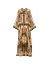 Zimmermann Mahon Paisley Print Habutai Silk Maxi Dress In Green