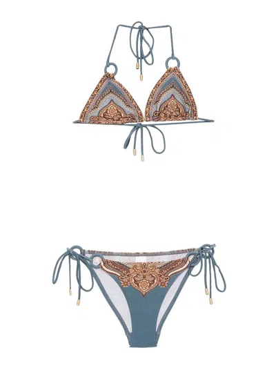 Zimmermann Mahon Triangle Bikini Set In Multi