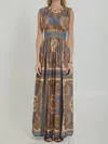 Zimmermann Womens Dark Blue Paisley Mahon Printed Silk Maxi Dress In Blue