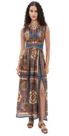 Zimmermann Womens Dark Blue Paisley Mahon Printed Silk Maxi Dress In Multi