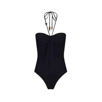 Zimmermann Maillot 1 Pièce Drapée Wylie In Black
