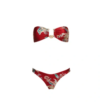 Zimmermann Beachwear In Red Polyamide In Pink
