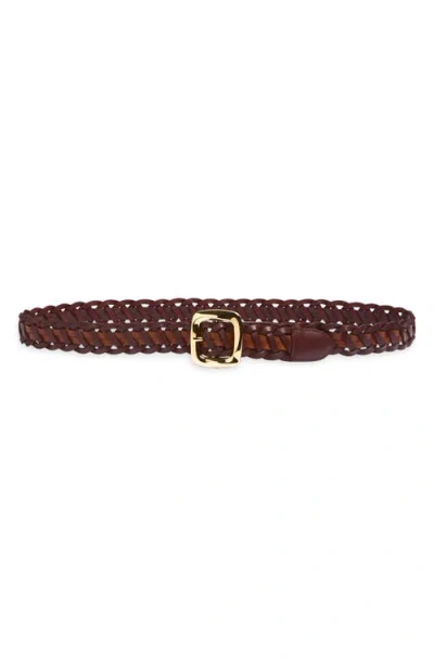 Zimmermann Malley Braided Leather Belt In Brown