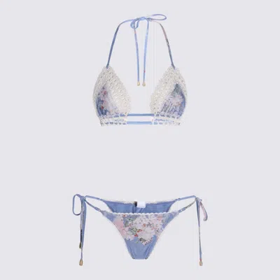 ZIMMERMANN ZIMMERMANN BLUE AND WHITE BEACHWEAR