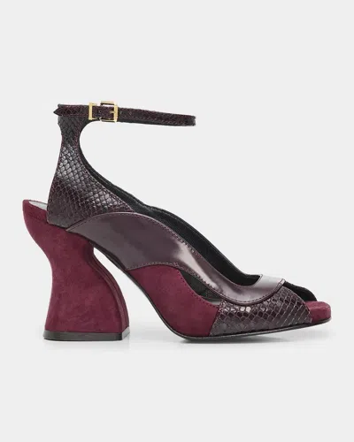 Zimmermann Marvi 75mm Leather Sandals In Mahogany