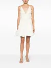 Zimmermann Daisy Embellished Linen And Silk-blend Mini Dress In White
