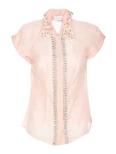 Zimmermann Camisa - Color Carne Y Neutral In Nude & Neutrals