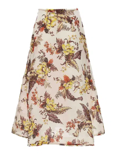 ZIMMERMANN MATCHMAKER FLORAL FLARE SKIRT