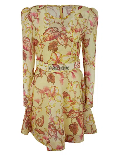 Zimmermann Matchmaker Floral Mini Dress Clothing In Yellow
