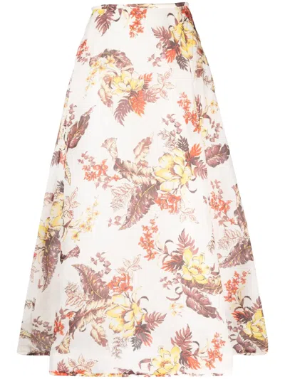 ZIMMERMANN MATCHMAKER FLORAL-PRINT A-LINE SKIRT
