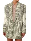 Zimmermann Matchmaker Linen Duster Jacket In Multi