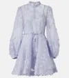 Zimmermann Coco Lace Mini Dress In Purple