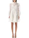 Zimmermann Matchmaker Lift Off Organza Minidress In White