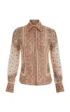 Zimmermann Matchmaker Printed Linen And Silk Blouse In Print