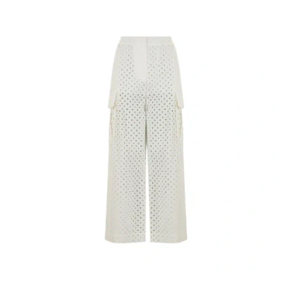 Zimmermann Matchmaker Openwork Trousers In White