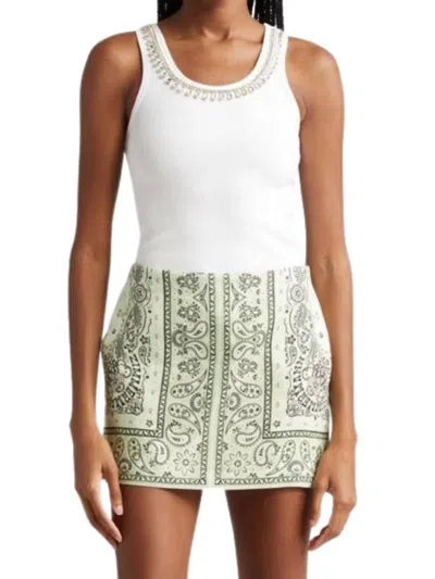 Zimmermann White Stretch Cotton Illuminate Tank Top