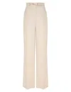 Zimmermann Matchmaker Straight-leg Linen Trousers In Multi