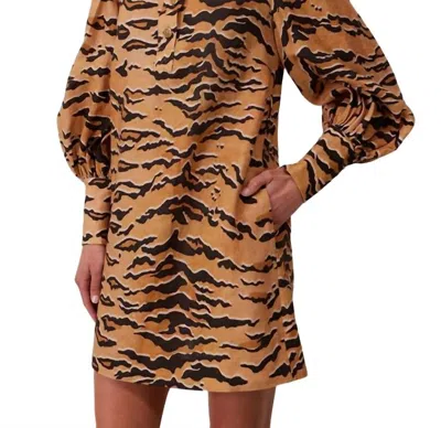 Zimmermann Matchmaker Tunic Dress In Tan Tiger In Multi