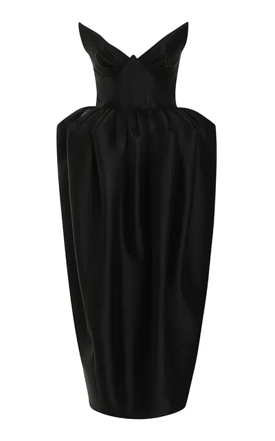 ZIMMERMANN MATCHMAKER WOOL-SILK BUSTIER MIDI DRESS