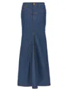 ZIMMERMANN MAXI DENIM SKIRT SKIRTS BLUE