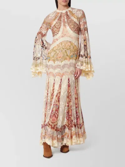 Zimmermann Maxi Dress In Brown