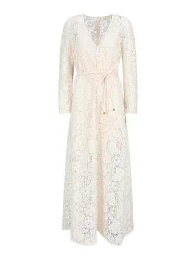 Zimmermann Maxi Lace Dress In White