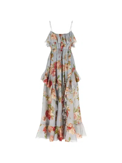 Zimmermann Dress Woman Color Multicolor In Blue