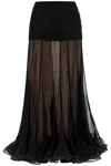 Zimmermann Illustration Flounce Ruffled Silk Maxi Skirt