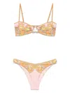 Zimmermann `maxine` Knot Trim Bikini In Pink