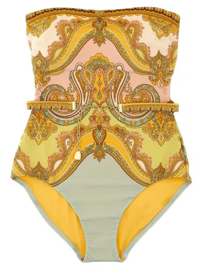 Zimmermann Maxine Chain Trim Bandeau Beachwear Multicolor