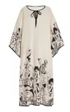 Zimmermann Maxine Cotton Midi Kaftan Dress In Nude