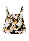 Zimmermann Maxine Cropped Cami Yellow Kaleidoscope Floral In Multi