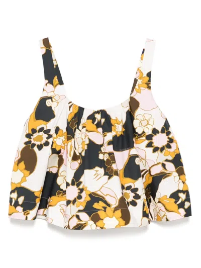 Zimmermann Maxine Cropped Top In Yellow