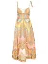 Zimmermann Maxine Picnic Paisley Linen Bustier Dress