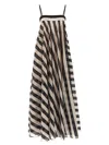 Zimmermann Maxine Stripe Maxi Dress Black/cream Stripe