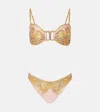 Zimmermann `maxine` Knot Trim Bikini In Multicoloured