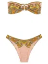 Zimmermann Maxine Knot Trim Printed Bikini