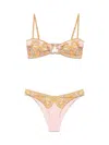 Zimmermann `maxine` Knot Trim Bikini In Multicolour