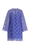 Zimmermann Maxine Guipure Lace Mini Dress In Blue