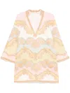 Zimmermann Pastel Paisley Pattern Linen Dress In Pink