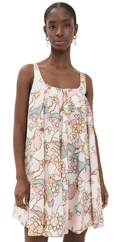 Zimmermann Maxine Mini Dress Pink Kaleidoscope Floral In Multi